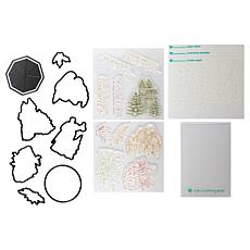 Diamond Press Christmas Reveal Stamp, Die and Stencil Set