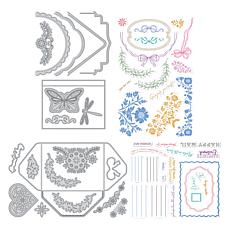 Diamond Press Decorative Envelope Stamp & Die Kit