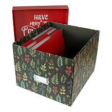 Diamond Press Holiday Marquise Storage Box with Envelopes 