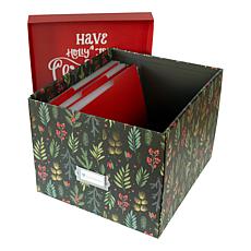 Diamond Press Holiday Marquise Storage Box with Envelopes 