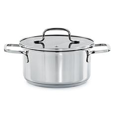 DiNA Helix Recycled 18/10 SS 8" Stockpot 2.2qt., Glass Lid