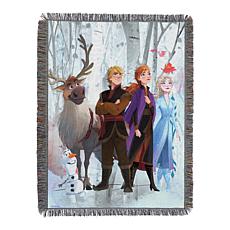 Disney Frozen 2 Peering Out Woven Tapestry Blanket