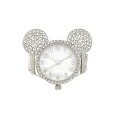 Disney Mickey Mouse Expansion Band Crystal Ears Ring Watch 