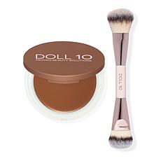 Doll 10 Fresh Squeezed Vitamin Infused Solid Serum Bronzer with Brush