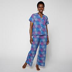 Dreamlounge Opal Nights Button-Down 2-piece Pajama Set