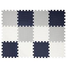 Easy Playhouse 12 Soft Foam Blue,Grey,White Floor Puzzle Tiles