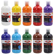 Easy Playhouse Tempera Paints 10-Pack 16.9oz Bottles