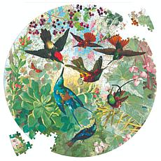 eeBoo Piece and Love Hummingbird 500-Piece Round Puzzle