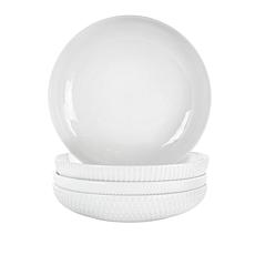 Elama Esme 4-Pc Porcelain Assorted Bowl Set in White