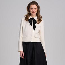 Elle Get the Look Sash Bow Tweed Jacket