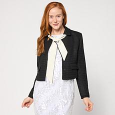 Elle Get the Look Sash Bow Tweed Jacket
