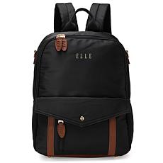 ELLE Luxe Journey 18L Twill and Vegan Leather Backpack