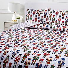 Emryn House 100% Cotton 3pc Nutcracker Print Quilt Set