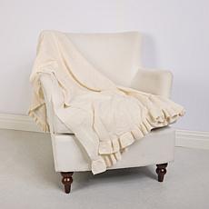 Emryn House 50" x 60" Ruffle Knit Throw