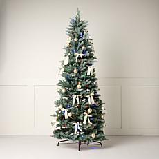 Emryn House 7' Pre-Decorated Illuminated Pop-Up Tree
