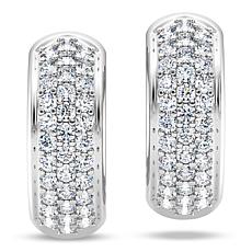 Éthique 1ctw Lab-Grown Diamond Sterling Silver Pavé Hoop Earrings