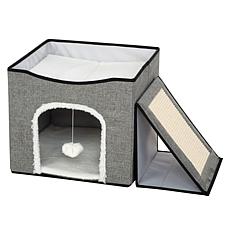 Etna Foldaway Cat Condo & Play Center in Gray