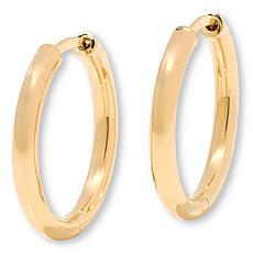 Fiorenza Jewelry Sterling Silver Push-Clasp 1" Endless Hoop Earrings