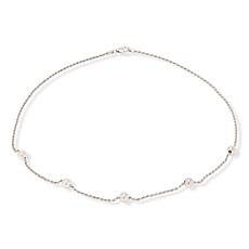 Fiorenza Polished Rope Chain Necklace with Bead Stations