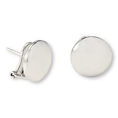 Fiorenza Polished Round Button Stud Earrings