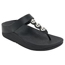 FitFlop Fino Mirror Metallic Leather Toe-Post Sandal