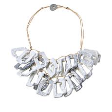Floreia Morris 21-1/2" Open Link Bib Necklace