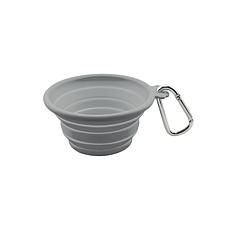 FouFouDog Silicone Travel Bowl for Dogs & Cats X-Small 7oz- Grey