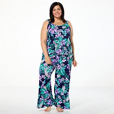G by Giuliana 2-piece Peached Jersey Knit Tank Top & Wide Leg Pant Set