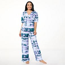 G by Giuliana 2-piece Tie-Dye Top & Wide Leg Pant Set