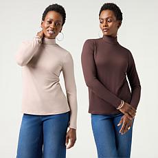 G by Giuliana 2pack Crew Long Sleeve Knit Top