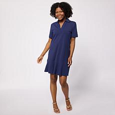 G by Giuliana Cotton Spandex Dress w/Flounce