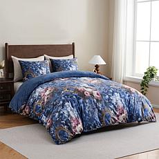 G By Giuliana Home 3-Piece Baroque Blue Duvet Set