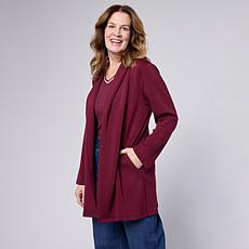 G by Giuliana Marshmallow Knit Shawl-Collar Cardigan