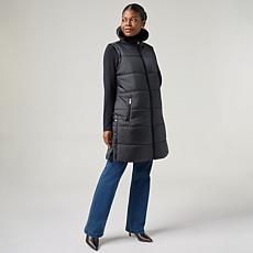 G by Giuliana Solid Puffer Vest with Channel