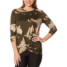 G by Giuliana Twist-Front Jersey Knit Top