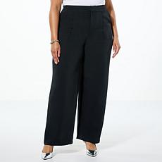 G by Giuliana Woven Crepe Wide-Leg Cargo Pant