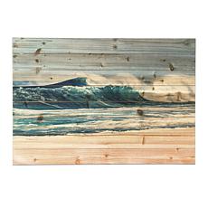 Gallery 57 Waves Crashing 24" x 36" Print on Wood