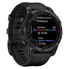 Garmin fenix 7 Sapphire Solar Multisport GPS Watch with Black Band