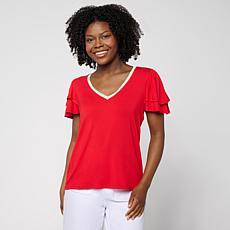 GBG Ecoluxe Top w/ Ruffle