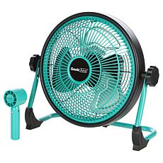 Geek Aire Deluxe 12" Rechargeable Water-Resistant Fan with Mini Fan