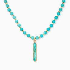 GemHues Gemstone Linear Pendant Necklace