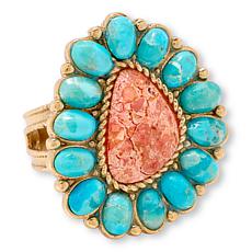 Gemhues Sponge Coral and Turquoise Statement Ring