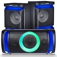 Gemini GSYS-2400 Dual 8” Home Stereo System With LED Party Lighting