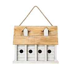 Glitzhome 14.25" Oversized Distressed Solid Wood Cottage Birdhouse