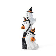 Glitzhome 21.75''H Halloween Resin Stacked Ghost Porch Decor