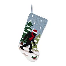 Glitzhome 21"L Hooked Stocking, Bigfoot