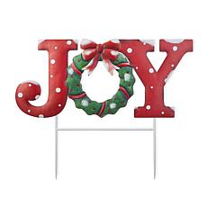 Glitzhome 23.75'' Metal Christmas "JOY" Yard Stake