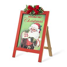 Glitzhome 23.75" Wooden Easel Christmas Porch Decor