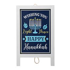 Glitzhome 24" Hanukkah Wooden Porch Sign or Standing Décor