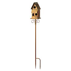 Glitzhome 52" Farmhouse Birdhouse with Rustic Faux Copper Finish